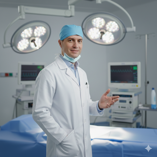 Professional white lab coat