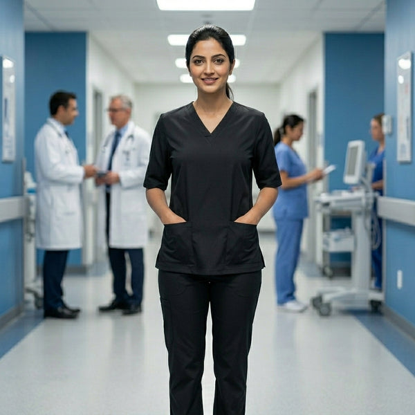 Female Scrub Black Premium