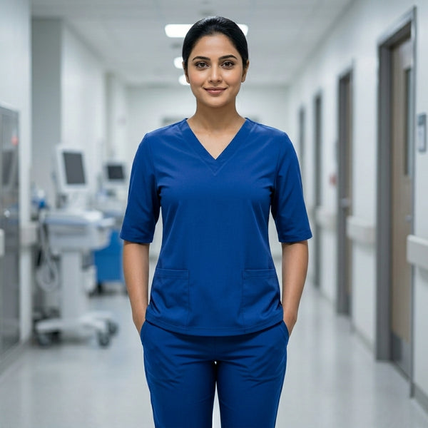 Female Scrub Royal  Blue Premium