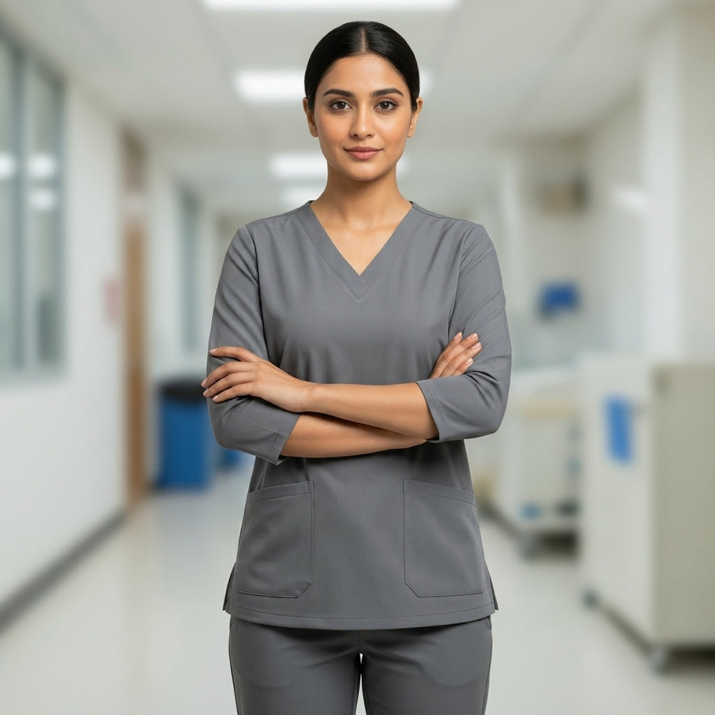 Female Scrub Gray Premium