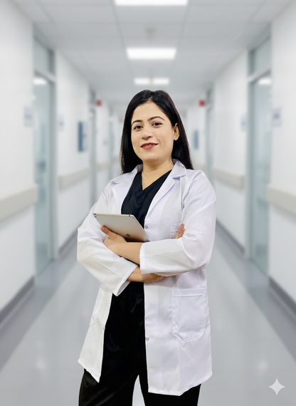 Professional white lab coat