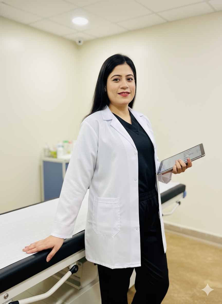 Professional white lab coat