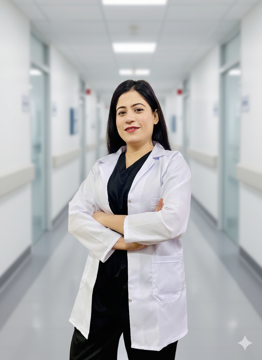 Professional white lab coat