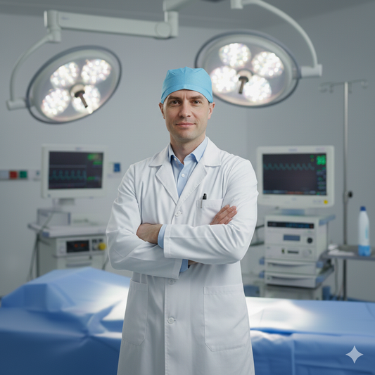 Professional white lab coat