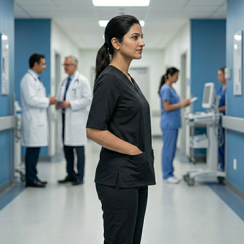 Female Scrub Black Premium