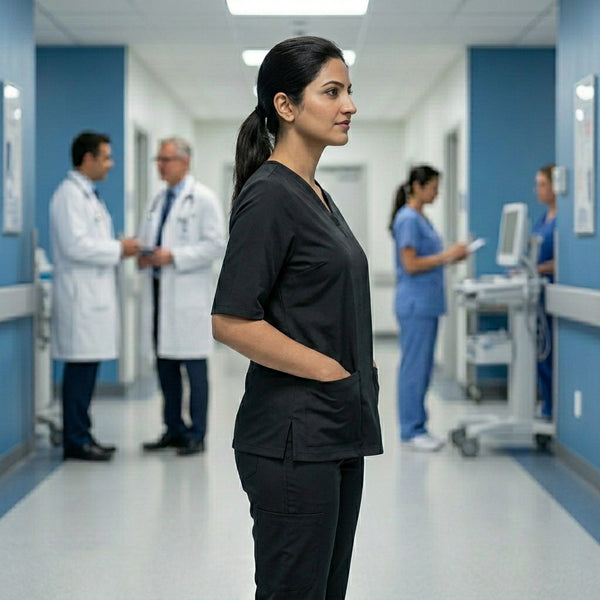 Female Scrub Black Premium