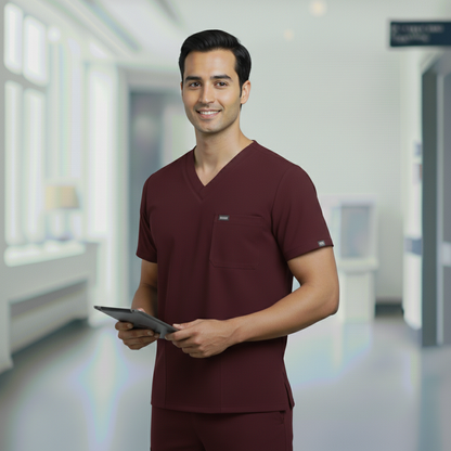 Mehroon Premium Medical Scrubs