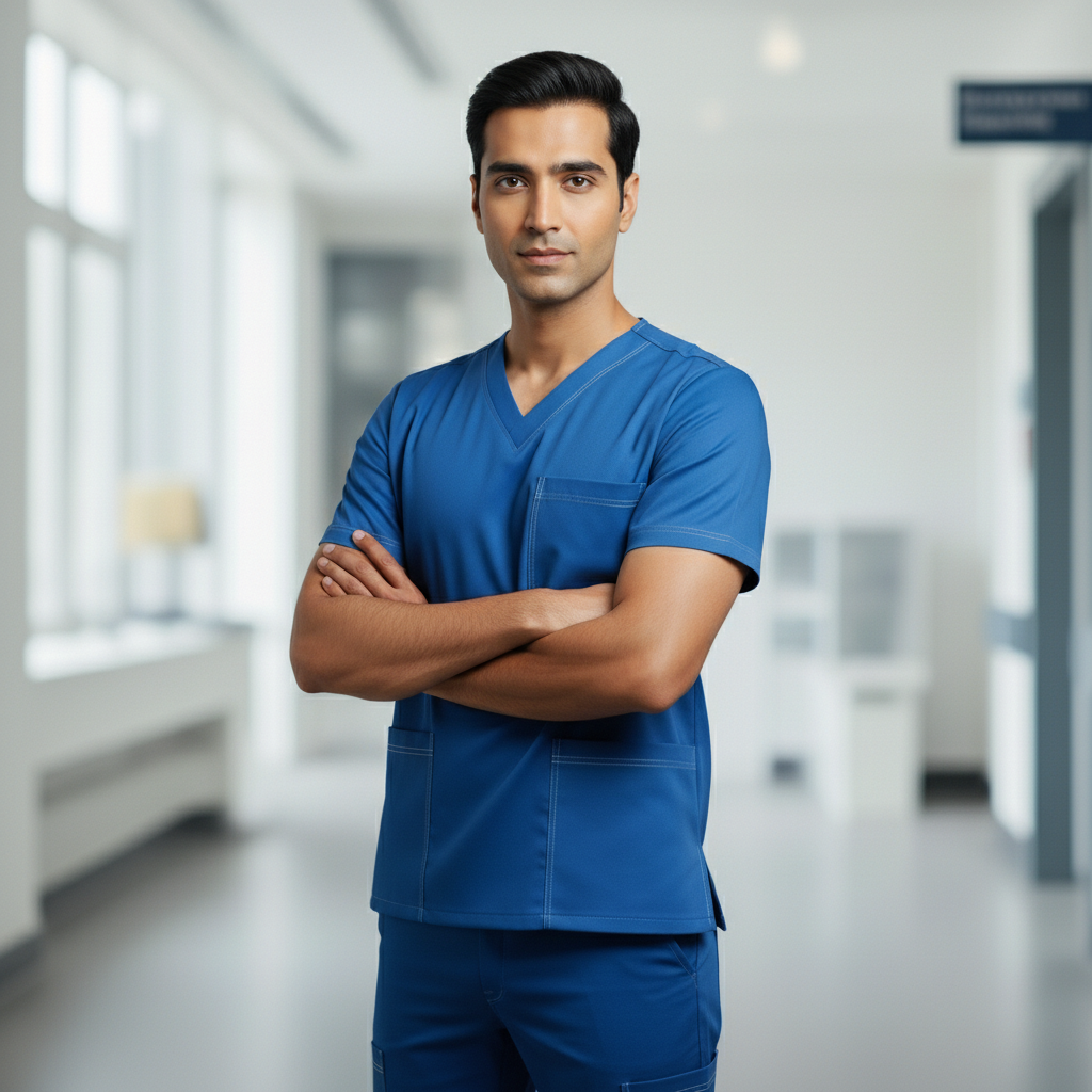 Blue Premium Medical Scrub