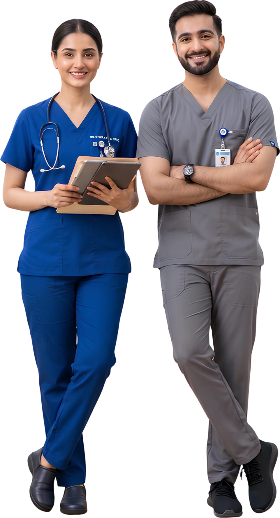 Doctors wearing Threadz Craft medical scrubs